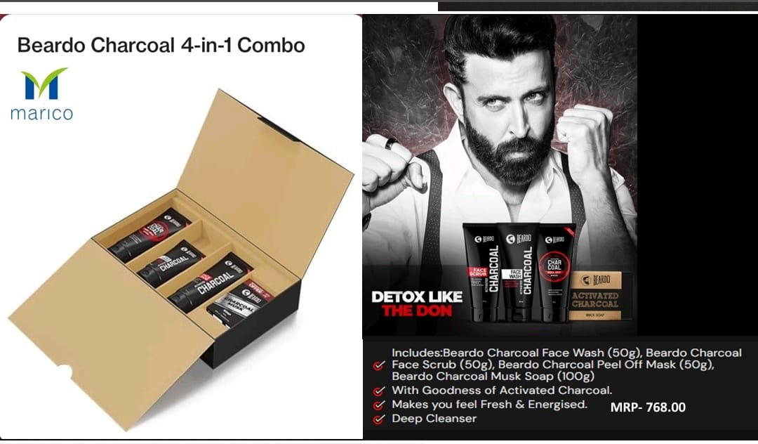 Beardo charcoal 4 in 1 combo